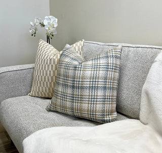 Gold and Cream Textured Throw Pillow