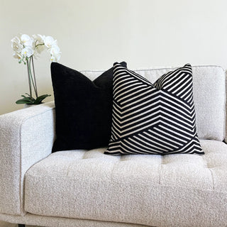 Ebony Solid Chenille Throw Pillow