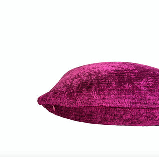 Magenta Pink Chenille Throw Pillow