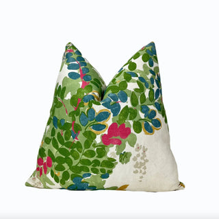 Thibaut Central Park Green Floral Throw Pillow