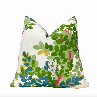 Thibaut Central Park Green Floral Throw Pillow