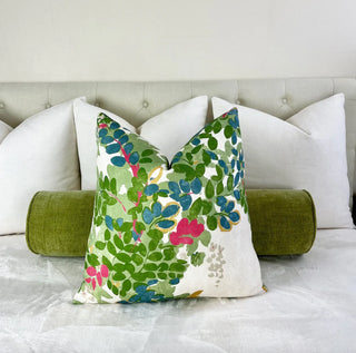 Thibaut Central Park Green Floral Throw Pillow