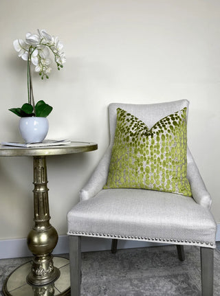 Peridot Oval Velvet Throw Pillow