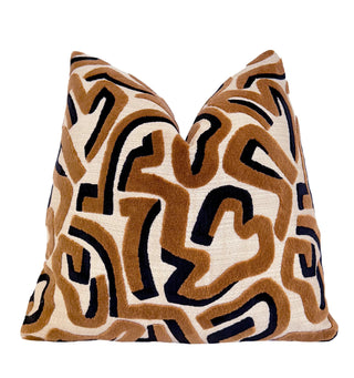 Urban Maze Velvet Throw Pillow