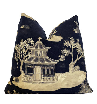 Midnight Pagoda Throw Pillow
