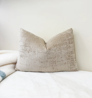 Natural Textured Velvet Pillow