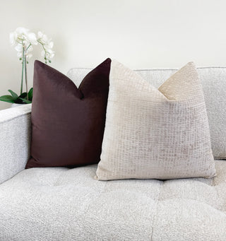 Auburn Velvet Throw Pillow