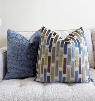 Wedgewood Blue Solid Chenille Throw Pillow