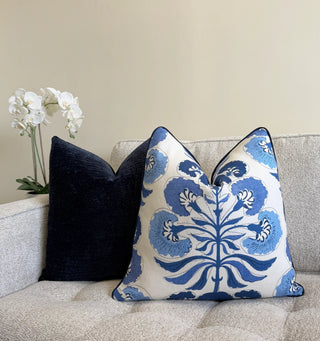 Thibaut Tybee Tree Blue Throw Pillow Cover