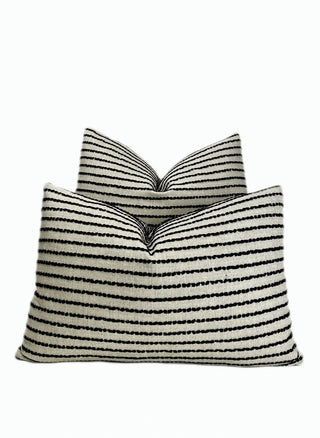 black natural chenille linen double