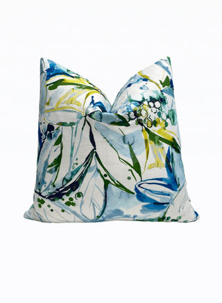 blue green Floral tropics