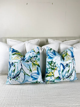 blue green tropics double bed