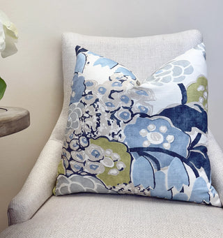 Thibaut Laura Citrus and Blue Throw Pillow