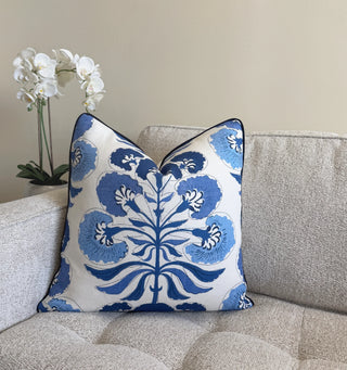 Thibaut Tybee Tree Blue Throw Pillow Cover