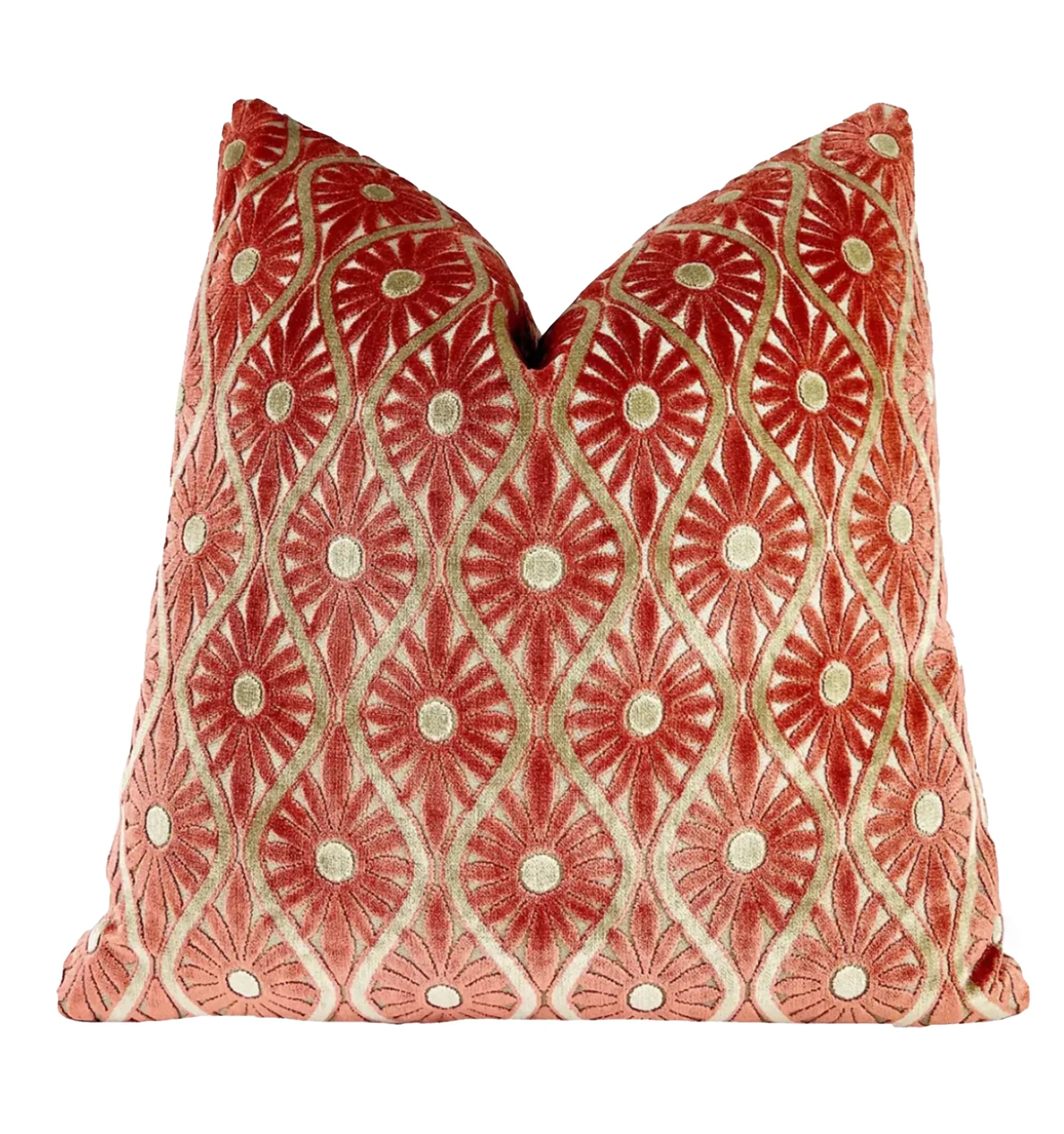 Spiced Coral Velvet Throw Pillow – Smithy Home Couture