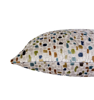 Sea Glass Mosaic Velvet Throw Pillow