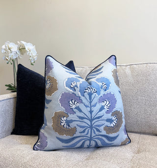 Thibaut Tybee Tree Blue Lavender Throw Pillow Cover