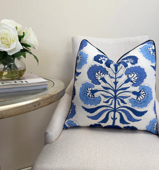 Thibaut Tybee Tree Blue Throw Pillow Cover