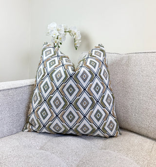 Mineral Diamond Embroidered Throw Pillow