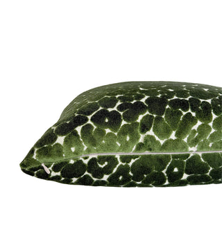 Emerald Leopard Velvet Throw Pillow