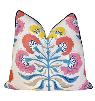 Thibaut Tybee Tree Yellow Coral Throw Pillow Cover