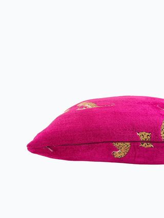 embroidered Pink Cheetah zipper
