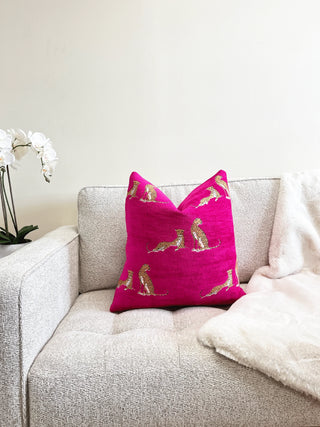 embroidered Pink Cheetah_