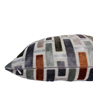Linea Graystone Geometric Velvet Throw Pillow