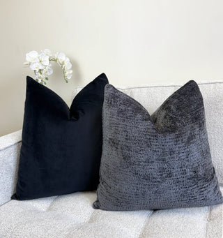 Gray Chenille Throw Pillow