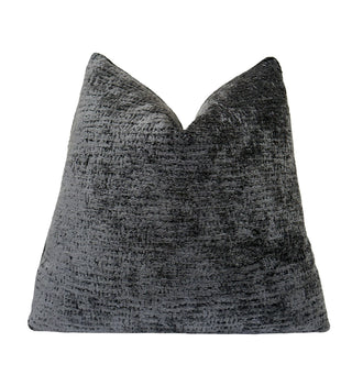 Gray Chenille Throw Pillow