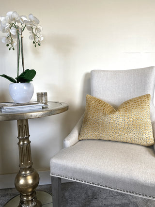 gold mosaic on chair