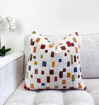 Harvest Mosaic Velvet Throw Pillow