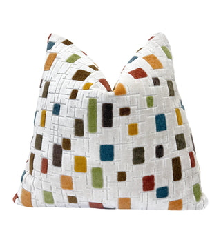 Harvest Mosaic Velvet Throw Pillow