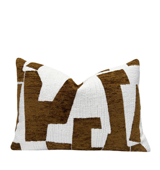 Cocoa Hierographic Throw Pillow