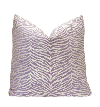 Lilac Zebra Animal Print Throw Pillow