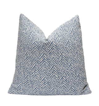 Blue Chevron Throw Pillow