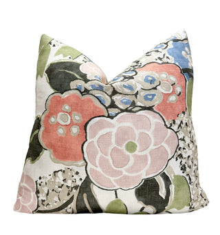 Thibaut Laura Blush and Green Throw Pillow