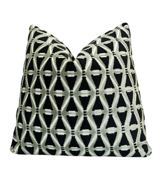 Pistachio Deco Velvet Throw Pillow