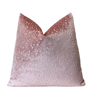 Blush Dapple Velvet Throw Pillow