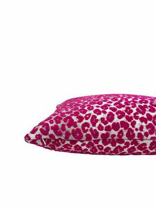 magenta gray leopard zipper