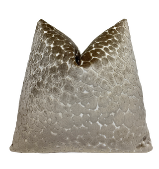 Mushroom Leopard Velvet Throw Pillow