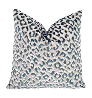 Moss Green Velvet Leopard Throw Pillow