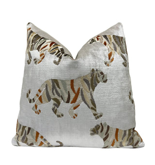Sterling Bengal Tiger Velvet Throw Pillow