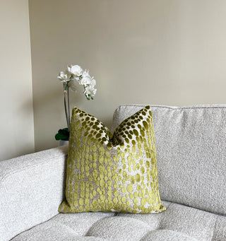 Peridot Oval Velvet Throw Pillow