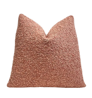 Raspberry Blush Boucle Throw Pillow