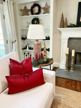 red velvet double couch