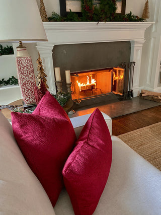 red velvet fire double fireplace_