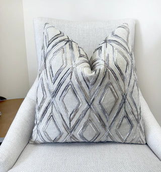 Stone Diamond Chenille Throw Pillow