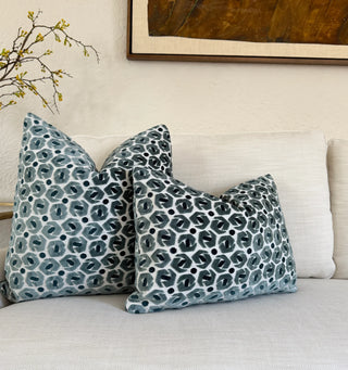 Sea Glass Broken Rings Velvet Throw Pillow