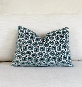 Sea Glass Broken Rings Velvet Throw Pillow